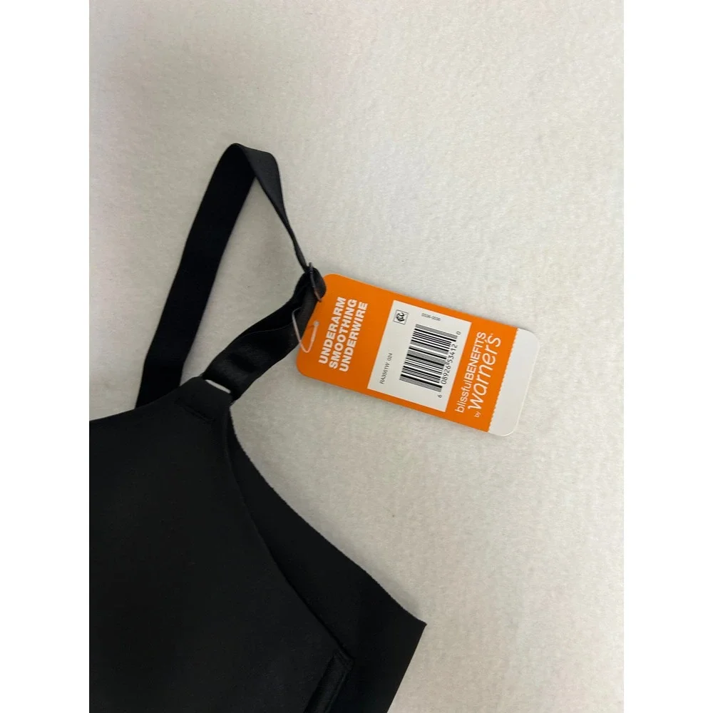 Smoothing‎ Minimalist Warner's Womens 40D Black Underarm Smoothing Underwire Bra